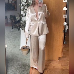 GUESS blazer and pants satin set
